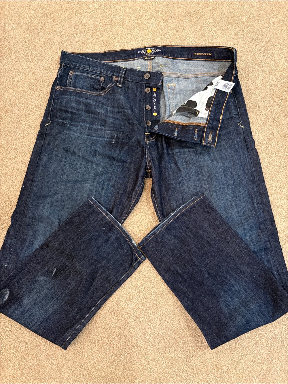 Lucky Brand Men's Dark Indigo Straight Jeans